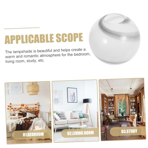 ELAYARD Runder Glaslampenschirm Ømm mit Öffnung Dekorativer Ersatz für Pendelleuchten und Wandleuchten Vielseitiger Einfacher Aufbau Schützender Lampenschirm für Wohnzimmer und Flur ELAYARD Runder Glaslampenschirm Ømm mit Öffnung Dekorativer Ersatz für Pendelleuchten und Wandleuchten Vielseitiger Einfacher Aufbau Schützender Lampenschirm für Wohnzimmer und Flur von ELAYARD