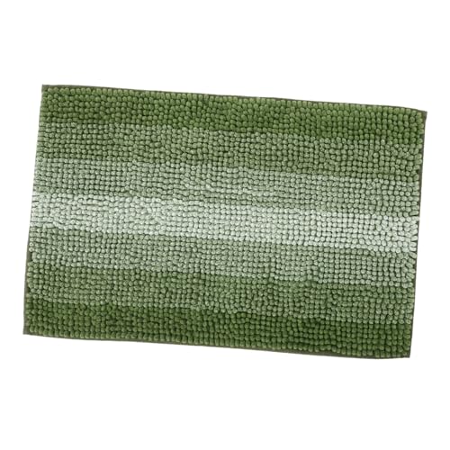 ELAYARD Rutschfester Chenille Badezimmerteppich Wasserabsorbierender Badvorleger Grün Weicher Anti rutsch Badematte für Dusche Wc und Küchenboden Vielseitige Bodenschutzmatte von ELAYARD