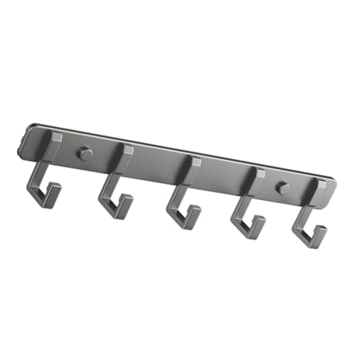 ELAYARD Schwerlast Garderobenhaken aus Space Aluminium Wandhaken zur Wandmontage Stabile Kleider Hutaufhängung für Flur Bad Küche Vielseitig und Platzsparend ohne Bohren von ELAYARD