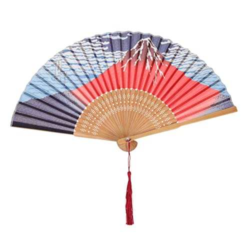ELAYARD Seidenbambus -fan Handventilator Faltbar Falten Handgebläse Seidenlüfter Tragbar Faltbarer Fächer Aus Seidenklappventilator Fan Im Japanischen Stil - Die Seide von ELAYARD