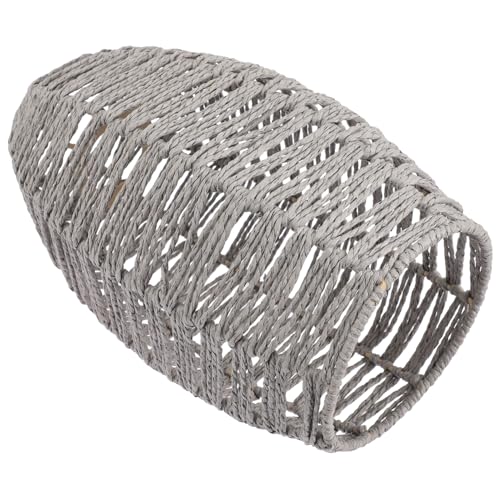 ELAYARD Simulierter Rattan Lampenschirm Deckenleuchte Lampenabdeckung Geflochtene Strohtau Optik Für Wohnzimmer Hotel Restaurant Dekoration Einfach Montierbar von ELAYARD