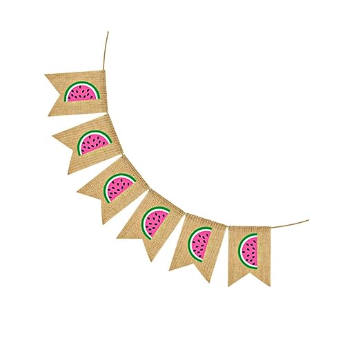 ELAYARD Sommerliche Wassermelonen Party Girlande Banner Bunte Dekoration für Geburtstag Babyparty Gartenfest Vielseitig als Wand und Fotohintergrund Geeignet von ELAYARD