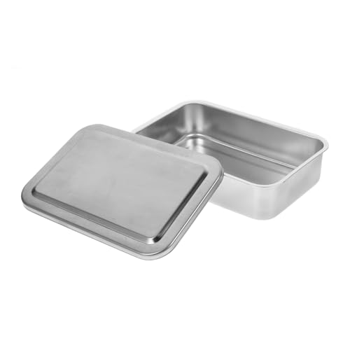 ELAYARD Tablett mit Deckel Flaches Aufbewahrungstablett für Instrumente für Laborbedarf Rostfreies Material Effiziente Handhabung Vielseitige Anwendung von ELAYARD