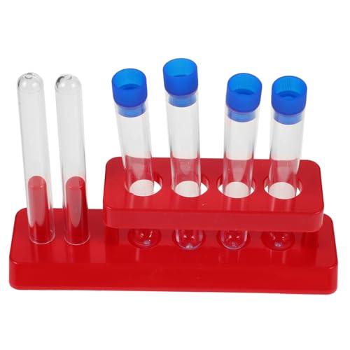 ELAYARD Testrohrhalter aus Stabilem Material mit Dickem Boden Großer Kapazität für Mehrere Reagenzgläser Leicht zu Reinigen für Chemie Schulversuche Vielseitig Einsetzbar im Labor von ELAYARD