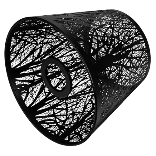 ELAYARD Tischlampenschirm aus Schwarzem Schmiedeeisen Baum Schattenmuster Langlebiger Lampenschirm Einfacher Stil und Kompakter Lampenabdeckung für Tischlampen ELAYARD Tischlampenschirm aus Schwarzem Schmiedeeisen Baum Schattenmuster Langlebiger Lampenschirm Einfacher Stil und Kompakter Lampenabdeckung für Tischlampen von ELAYARD