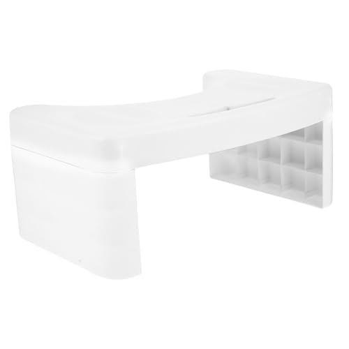 ELAYARD Toilettenhocker mit Rutschfestem Rutsch Boden Ergonomischer Squatting Fußhocker für Erwachsene und Kompakter Bad Hocker Platzsparend und Leicht Tragbar Weiß von ELAYARD