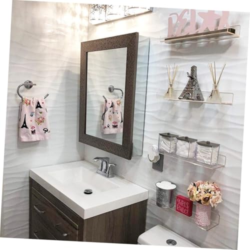 ELAYARD Transparente Acryl Wandregale Schwebende Wandhalterung Modernes Display Regal für Büro Wohnzimmer Schlafzimmer Küche Badezimmer mit Hoher Tragkraft und Einfacher Montage von ELAYARD