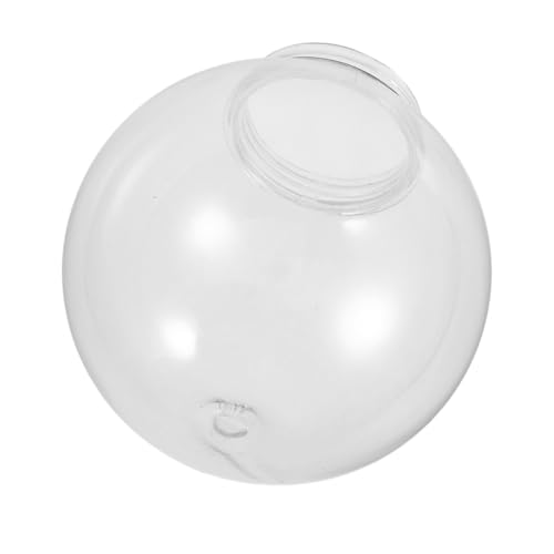 ELAYARD Transparenter Acryl Kugellampenschirm Runder Lampenschirm mit Fassung für Außenbereich Garten Terrasse Wandlicht Einfache und Schnelle Montage Verbesserte Helligkeit von ELAYARD
