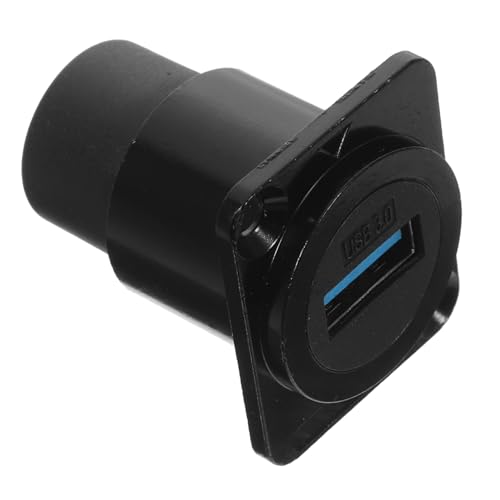 ELAYARD USB Panel Mount Connector Datenverlängerung mit Schutzabdeckung USB Pass-through Buchse für Industriegeräte Schwarz von ELAYARD