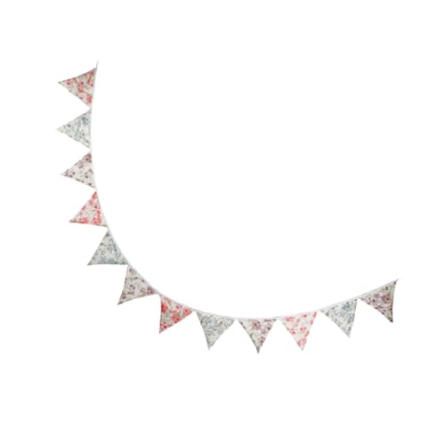 ELAYARD Vintage Baumwoll Wimpelkette mit Floralem Muster Dreieckige Stoffgirlande für Outdoor Dekoration Wiederverwendbar und Langlebig für Geburtstag Shower und Hochzeit ELAYARD Vintage Baumwoll Wimpelkette mit Floralem Muster Dreieckige Stoffgirlande für Outdoor Dekoration Wiederverwendbar und Langlebig für Geburtstag Shower und Hochzeit von ELAYARD