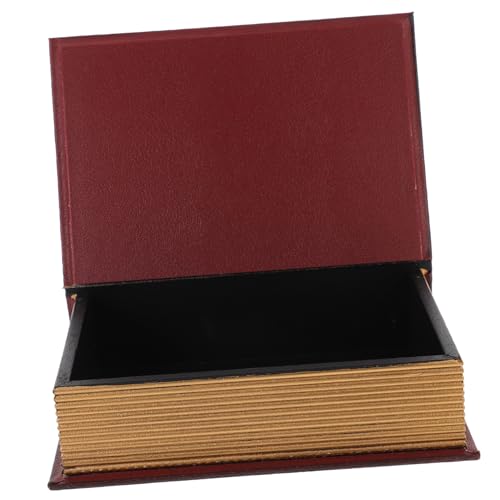 ELAYARD Vintage Book Box Groß Retro Stil Gefälschte Buch Aufbewahrungsbox Schmuckkästchen Für Wohnzimmer Regal Deko Europäisches Design Rot von ELAYARD