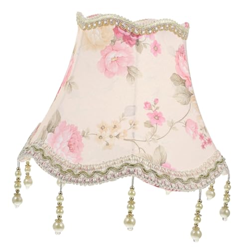 ELAYARD Vintage Europäischer Lampenschirm mit Floralem Muster und Fransenperlen Dekorativer Stoff Lampenschirm für Tischlampe Weiches Licht für Schlafzimmer Wohnzimmer und Hotel Einfache ELAYARD Vintage Europäischer Lampenschirm mit Floralem Muster und Fransenperlen Dekorativer Stoff Lampenschirm für Tischlampe Weiches Licht für Schlafzimmer Wohnzimmer und Hotel Einfache von ELAYARD