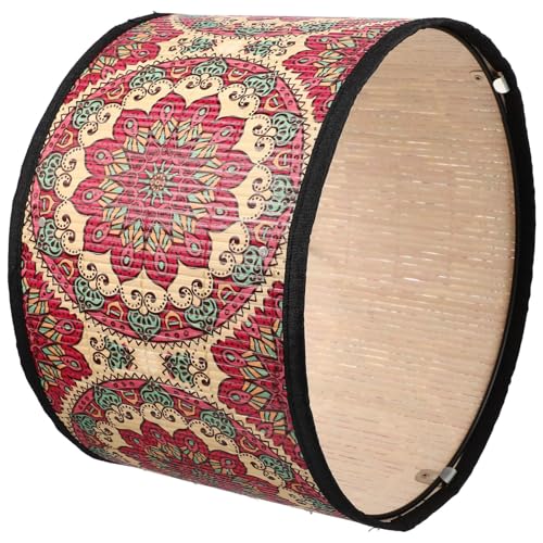 ELAYARD Vintage Lampenschirm aus Bambusgeflecht mit Mandala muster Verschleißfest Dekorative Abdeckung für Pendelleuchte Kompatibel mit Gängigen Lampenfassungen Geeignet für Wohnzimmer von ELAYARD