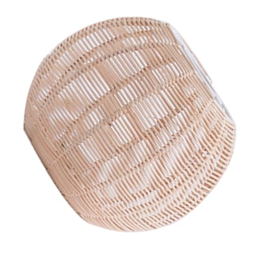 ELAYARD Vintage Rattan Lampenschirm Fassung Handgewebt Kleine Deckenleuchte Lampenschirm für Bar Restaurant und Gästehaus Rustikaler Stil Naturfarbe ELAYARD Vintage Rattan Lampenschirm Fassung Handgewebt Kleine Deckenleuchte Lampenschirm für Bar Restaurant und Gästehaus Rustikaler Stil Naturfarbe von ELAYARD