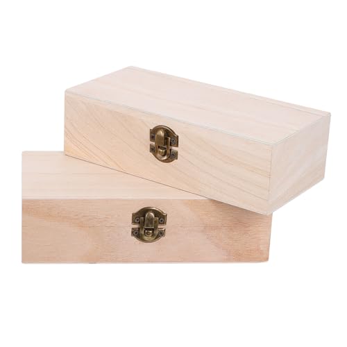 ELAYARD Vintage Rechteckige Aufbewahrungsboxen aus Massivem Holz mit Retro-verschluss Praktische Geschenkboxen zum Verpacken Dekorieren und Aufbewahren von Schmuck und Trockenblumen ELAYARD Vintage Rechteckige Aufbewahrungsboxen aus Massivem Holz mit Retro-verschluss Praktische Geschenkboxen zum Verpacken Dekorieren und Aufbewahren von Schmuck und Trockenblumen von ELAYARD