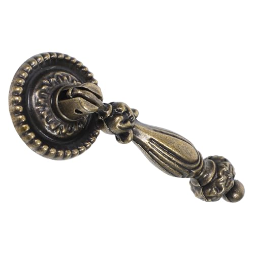 ELAYARD Vintage Zinklegierung Möbelgriff Antik Beschichtet Einloch Ziehgriff für Schränke Schubladen Kleiderschränke Klassischer Retro Stil Wohnkultur Langlebig und Vielseitig von ELAYARD