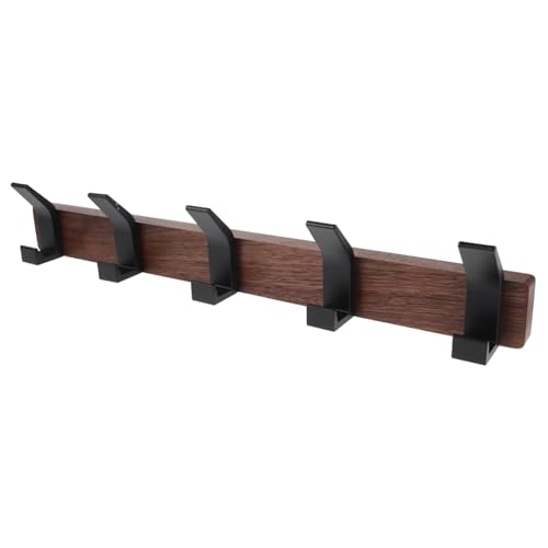 ELAYARD Wandgarderobe Haken ohne Bohren Holz Wandaufhänger mit Doppellagigem Design für Jacken Hüte Taschen Handtücher Schlüssel für Flur Ankleidezimmer und Türmontage von ELAYARD