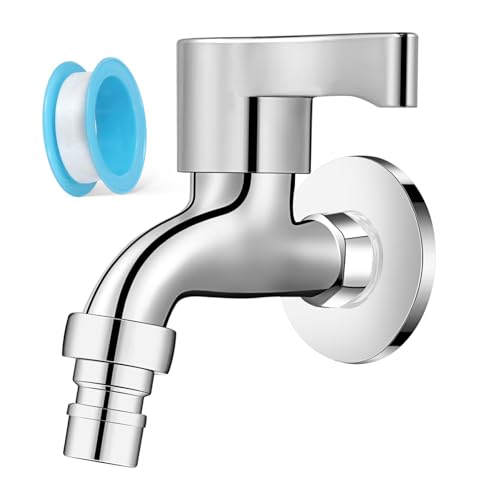 ELAYARD Wandmontierter Waschmaschinen wasserhahn aus Legierungskupfer Langlebiger Waschbecken Außenwasserhahn mit Leicht Bedienbarem Hebel Auslaufsicher und Elegant für Waschraum und ELAYARD Wandmontierter Waschmaschinen wasserhahn aus Legierungskupfer Langlebiger Waschbecken Außenwasserhahn mit Leicht Bedienbarem Hebel Auslaufsicher und Elegant für Waschraum und von ELAYARD