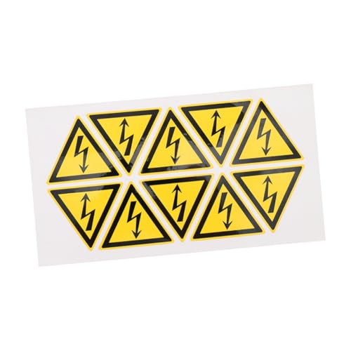 ELAYARD Warnaufkleber Elektrische Schock Warnschild Langlebig Wetterfest PP Material Geeignet für Innen Außenbereiche Wie Werkstatt Büro Schule und Öffentliche Einrichtungen von ELAYARD