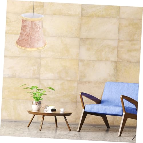 ELAYARD Wasserdichter Stoff Lampenschirm Ersatzschirm für Deckenleuchte und Stehlampe Hellgoldener DIY Lampenschirm mit Feiner Verarbeitung Langlebig und Augenschonend Vielseitig für von ELAYARD