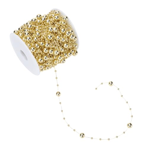 ELAYARD Weihnachtskugel Perlenkette aus Abs Kunststoff DIY Bead Chain mit Flexiblem Angelschnurfaden Weihnachtsbaum Dekoration Leichte Bastelperlen für Festliche Girlanden und Vorhänge von ELAYARD