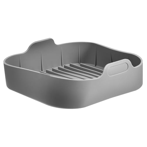 ELAYARD Wiederverwendbarer Einsatz für Heißluftfritteuse Quadratisch Dicke Form für Backofen Hitzebeständig Leicht zu Reinigen Vielseitig zum Backen Braten und Frittieren von ELAYARD