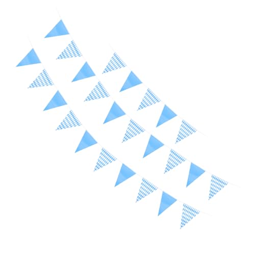 ELAYARD Wimpelkette Kariert Polyester Partybanner für Oktoberfest Dekoration Wetterfest Vielseitig Einsetzbar für Innen und Außenbereich Teiliges von ELAYARD