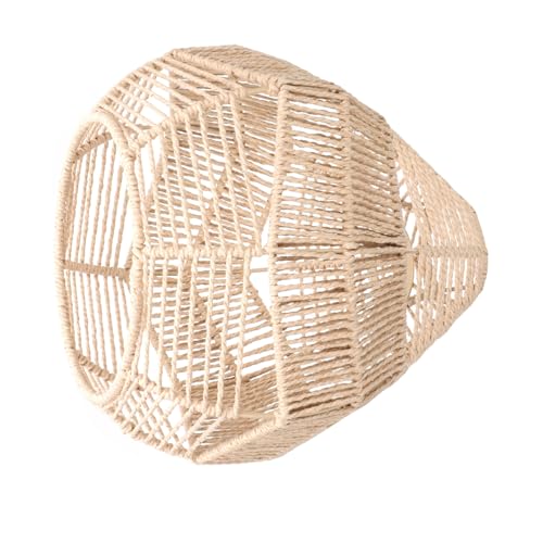 ELAYARD Woven Papierseil Lampenschirm Hängend Retro Pendelleuchte Abdeckung Wohnzimmer Esszimmer Schlafzimmer Dekor Langlebig und Vielseitig für Kronleuchter Wand Deckenlampen von ELAYARD
