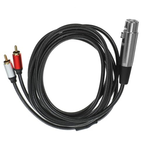 ELAYARD Xlr Female zu Rca Audio Adapterkabel Poliges Mikrofonkabel aus Verzinntem Professionelles Audiokabel für Mixer und Soundanlagen Praktischer Audiokonverter mit Stabilem von ELAYARD