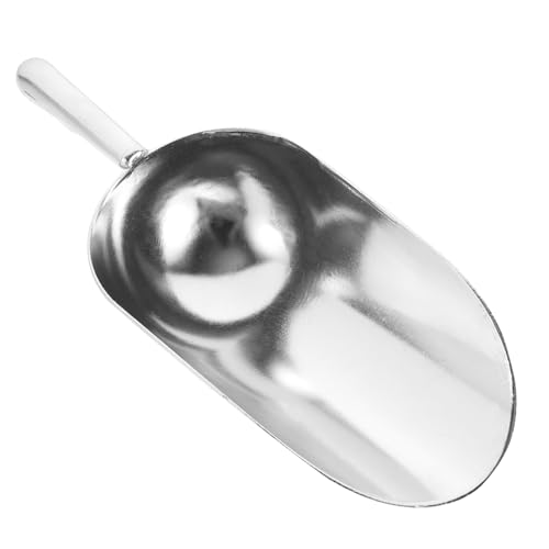 ELAYARD Zinklegierung Lebensmittel Schaufel Silberfarbene Mehlschaufel Groß Multifunktional Rostfrei Komfortabler Griff Für Trockenwaren Wie Reis Getrocknete Früchte Kaffee von ELAYARD