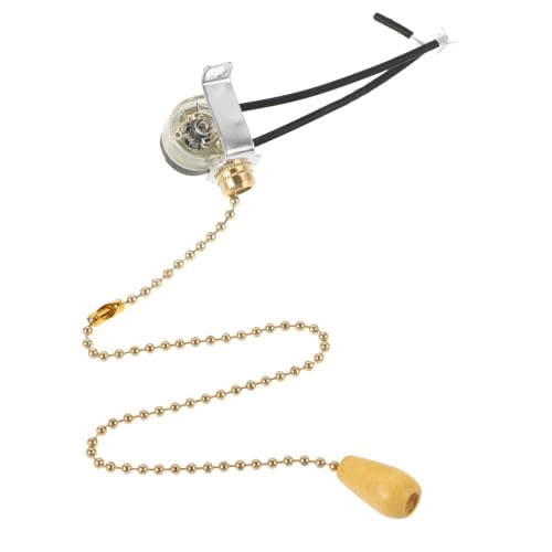 ELAYARD Zugschalter für Deckenlampen Gold Sicherer Langlebiger Wandschalter für Badezimmer und Wohnräume Installieren Vielseitig für Lampen und DIY lichtsysteme Geeignet von ELAYARD