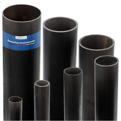 ELBEMETALL Stahlrohr rund 1000 mm/Rundrohr aus S235JR Stahl/Stahlrohr Rundrohr mit ⌀ 42,4 mm und 3,25 mm Stärke/Rohr für Konstruktion, Maschinenbau etc. von ELBEMETALL