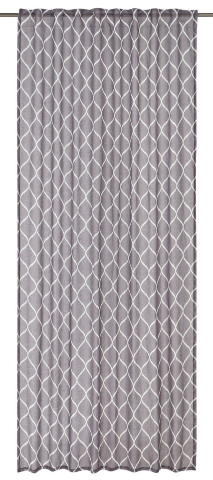 ELBERSDRUCKE Vorhang Gardine mit verdeckte Schlaufen Alea grau halbtransparent 255x140 cm (1 St), halbtransparent ELBERSDRUCKE Vorhang Gardine mit verdeckte Schlaufen Alea grau halbtransparent 255x140 cm (1 St), halbtransparent von ELBERSDRUCKE