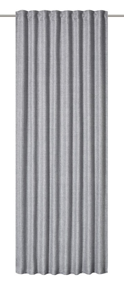 ELBERSDRUCKE Vorhang Vorhang mit verdeckten Schlaufen Vienna grau 255x140cm, Multifunktionsband, blickdicht von ELBERSDRUCKE