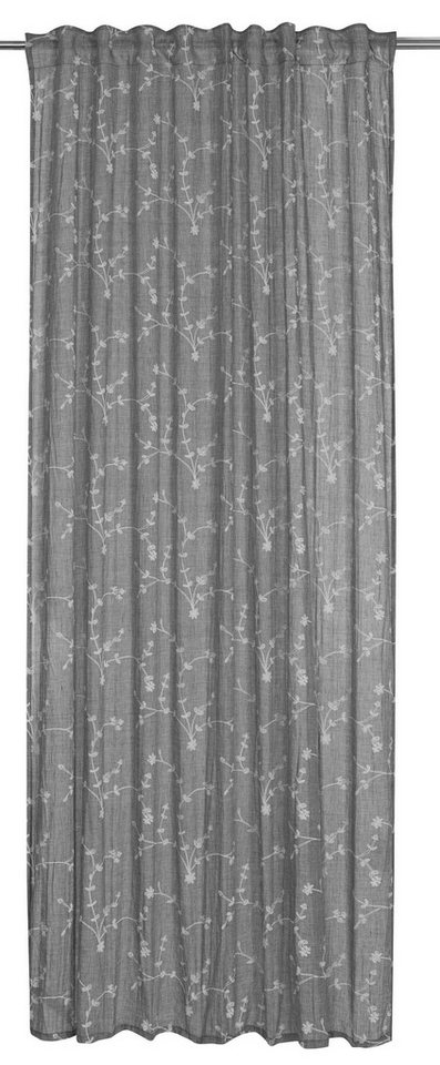 ELBERSDRUCKE Vorhang Gardine mit verdeckten Schlaufen Farina grau-weiß 255x140cm (1 St), halbtransparent ELBERSDRUCKE Vorhang Gardine mit verdeckten Schlaufen Farina grau-weiß 255x140cm (1 St), halbtransparent von ELBERSDRUCKE