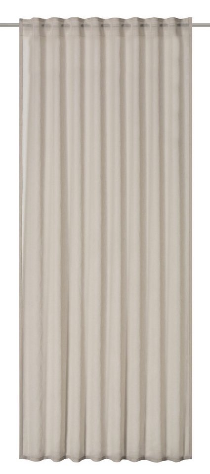 ELBERSDRUCKE Vorhang Gardine mit verdeckten Schlaufen Air beige halbtransparent 255x140cm (1 St), halbtransparent von ELBERSDRUCKE