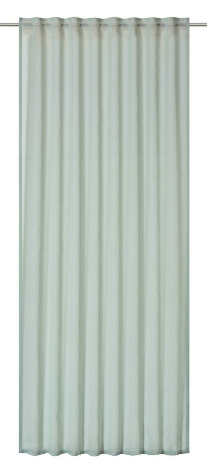 ELBERSDRUCKE Vorhang Gardine mit verdeckten Schlaufen Air mint halbtransparent 255x140cm (1 St), halbtransparent von ELBERSDRUCKE