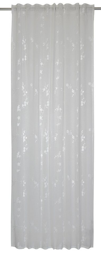 ELBERSDRUCKE Vorhang Gardine mit verdeckten Schlaufen Malea weiß halbtransparent 255x140cm (1 St), halbtransparent ELBERSDRUCKE Vorhang Gardine mit verdeckten Schlaufen Malea weiß halbtransparent 255x140cm (1 St), halbtransparent von ELBERSDRUCKE