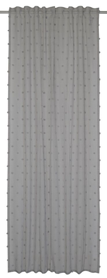 ELBERSDRUCKE Vorhang Gardine mit verdeckten Schlaufen Fluffy Dots grau transparent 255x140 (1 St), transparent ELBERSDRUCKE Vorhang Gardine mit verdeckten Schlaufen Fluffy Dots grau transparent 255x140 (1 St), transparent von ELBERSDRUCKE
