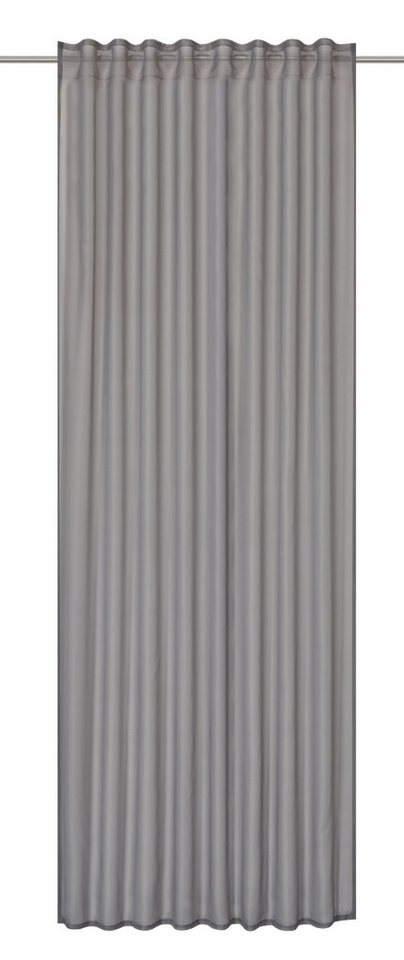 ELBERSDRUCKE Vorhang Vorhang mit verdeckten Schlaufen Pure grau 255x140cm, Multifunktionsband, transparent von ELBERSDRUCKE