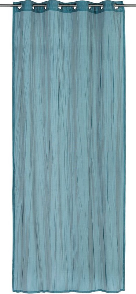 Vorhang Nomadi 01, ELBERSDRUCKE, Ösen (1 St), halbtransparent, Voile, Ösenschal Nomadi 01 blau 255x135cm von ELBERSDRUCKE