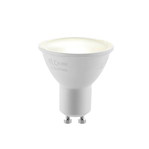 ELC 10er Set GU10 LED Reflektor, Universalweiß (4000K), 430 Lumen, 5W, Ersatz für ca. 40W Halogenspot, 120° Abstrahlwinkel, CRI 80 von ELC European Lighting Circle
