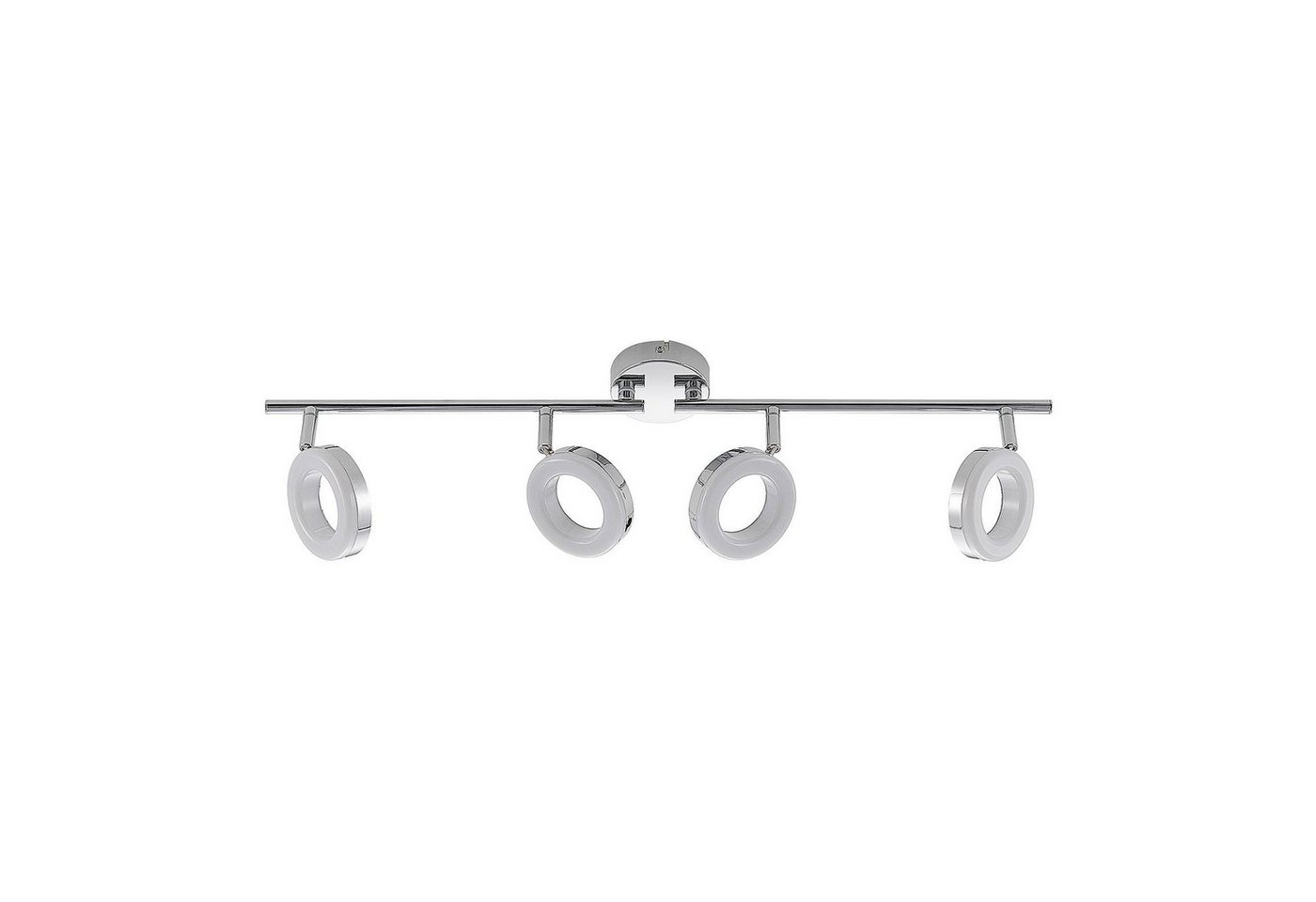 ELC European Lighting Circle LED Einbaustrahler Tioklia, LED-Leuchtmittel fest verbaut, warmweiß, Modern, Metall, Stahl, chrom, 4 flammig, inkl. Leuchtmittel von ELC European Lighting Circle