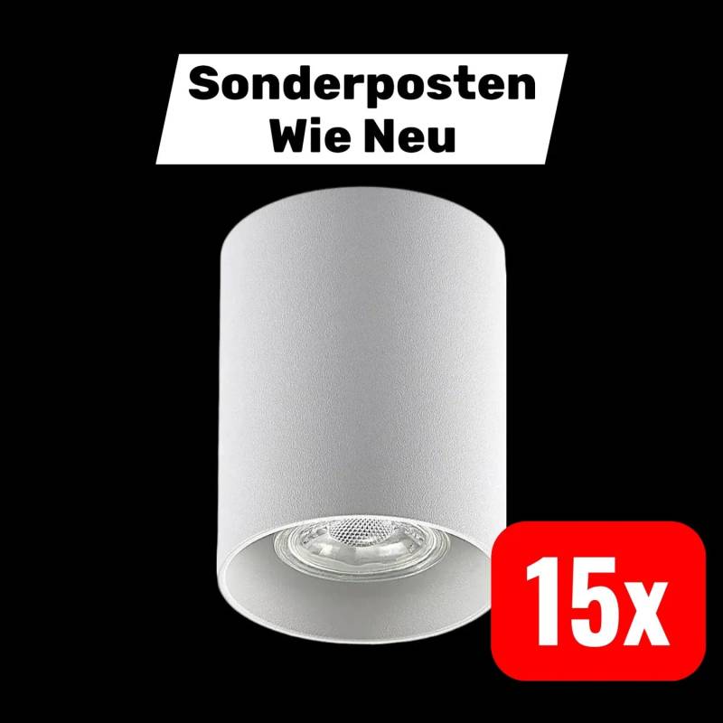 B-Ware Elc Efey Deckenlampe Leuchte Gu10 Deckenleuchte Rund Weiß Aluminium I15 Stück von ELC