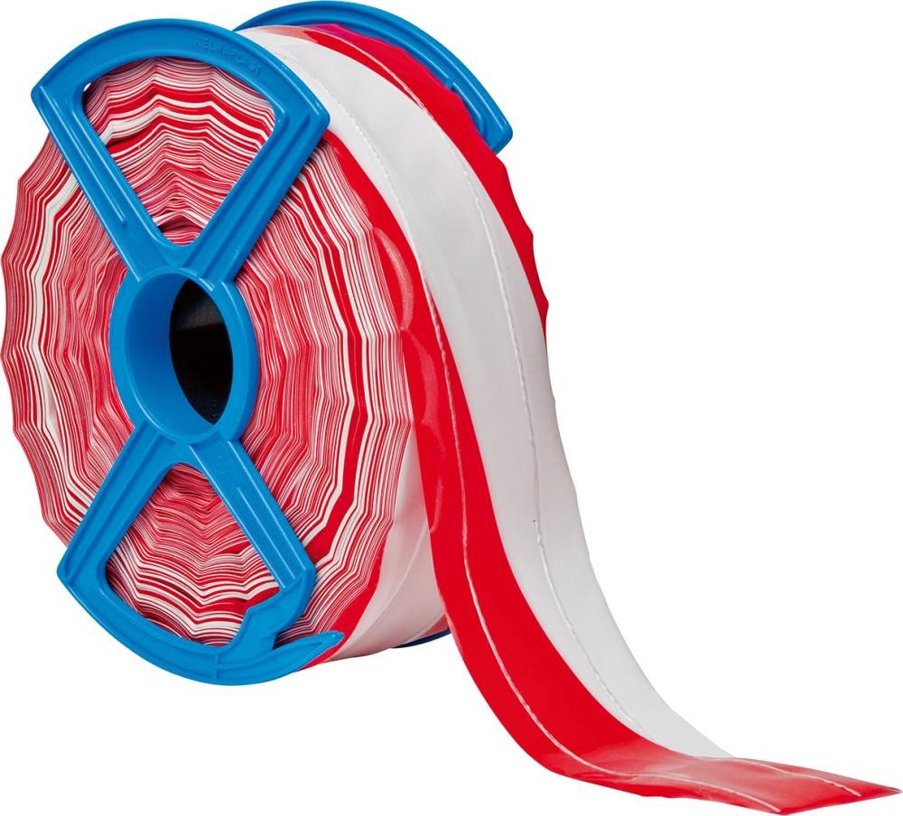 ELC Absperrkette Absperrband 250 m-Rolle rot/weiß schraffiert von ELC