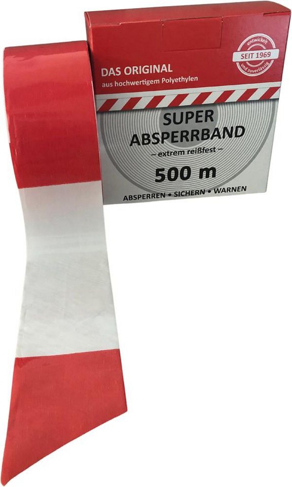 ELC Absperrkette Absperrband 500 m-Rolle rot/weiß geblockt ELC Absperrkette Absperrband 500 m-Rolle rot/weiß geblockt von ELC