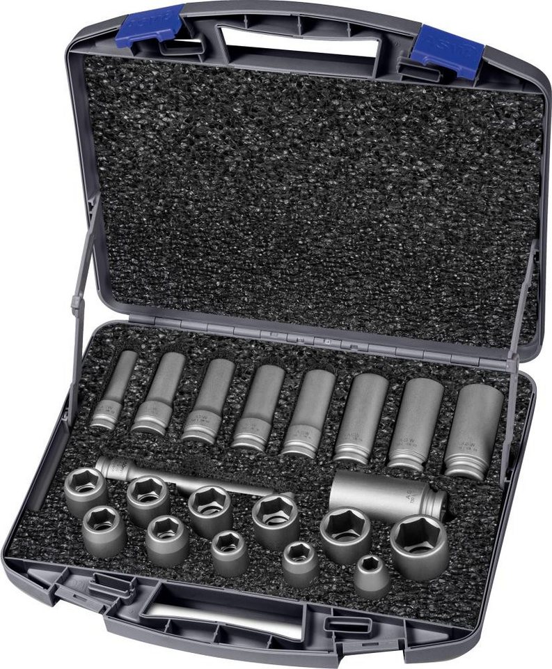 ELC Bit- und Steckschlüsselset Kraft- Steckschlüssel-Satz 1/2" 21-teilig ASW von ELC