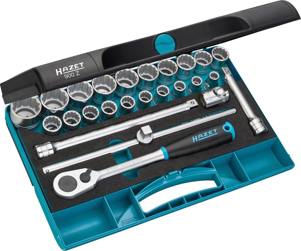 ELC Bit- und Steckschlüsselset Steckschlüssel-Satz 1/2" 900Z 25-teilig Hazet von ELC