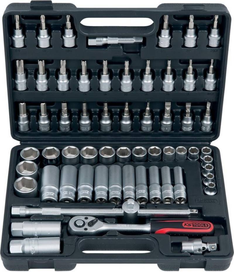 ELC Bit- und Steckschlüsselset Steckschlüssel-Satz 3/8" 61-teilig KS Tools von ELC