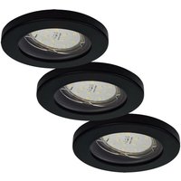 Delfan LED-Bad-Einbaulampen, 3 Stück, schwarz - ELC von ELC